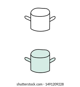 cartoon drawing of a cooking pot