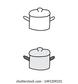cartoon drawing of a cooking pot