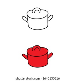 cartoon drawing of a cooking pot