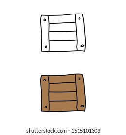 cartoon drawing of a crate