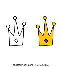 cartoon drawing of a crown
