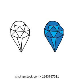 cartoon drawing of a crystal
