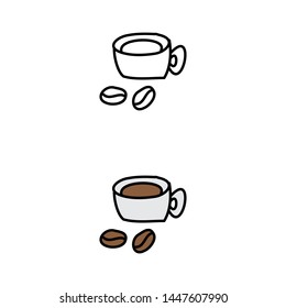 cartoon drawing of a cup of coffee