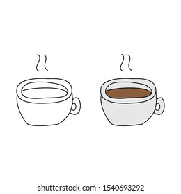 cartoon drawing of a cup of coffee