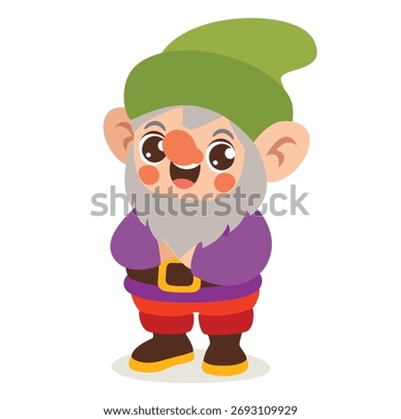 Cartoon Drawing Of Cute Dwarf