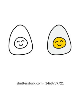 cartoon drawing of a cute egg