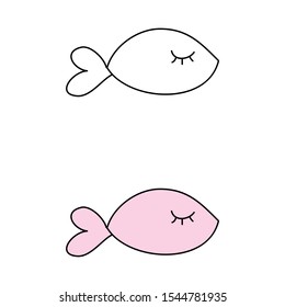 cartoon drawing of a cute fish
