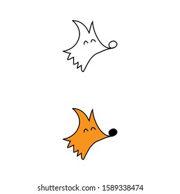 cartoon drawing of a cute fox
