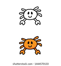cartoon drawing of a cute lobster