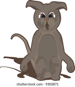 Cartoon drawing of a cute Puppy.
