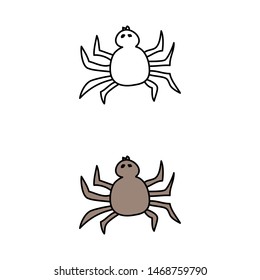 cartoon drawing of a cute spider