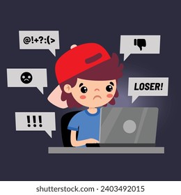 Cartoon Drawing Of Cyber Bullying