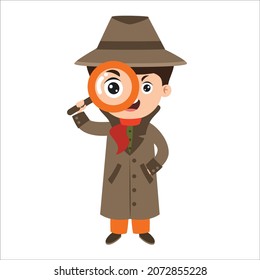 Cartoon Drawing Of A Detective