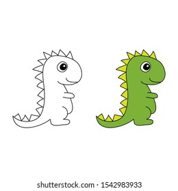cartoon drawing of a dinosaur