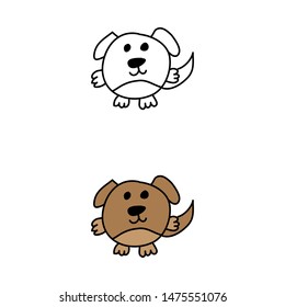 cartoon drawing of a dog