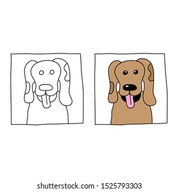 cartoon drawing of a dog