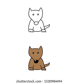 cartoon drawing of a dog