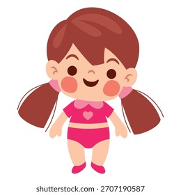 Dibujo de dibujos animados de una muñeca