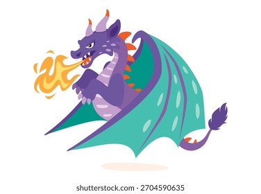 Dibujo de dibujos animados de un dragón