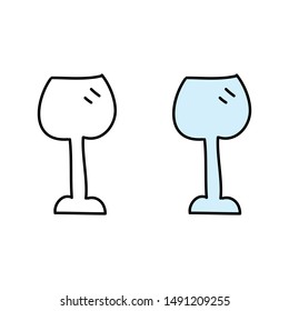 cartoon drawing of a drinking glass