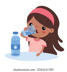 Cartoon Drawing Of Drinking Water