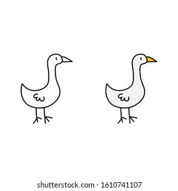 cartoon drawing of a duck