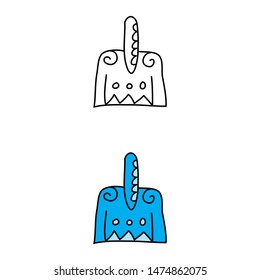 cartoon drawing of a dustpan