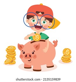 Cartoon Drawing For Economy And Finance