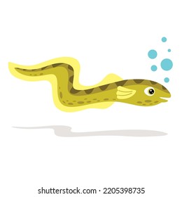 Cartoon Drawing Of An Eel