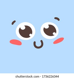 Cartoon drawing emoji. Hand drawn emotional face.Actual Vector illustration emoticon. Creative ink art work facial expression