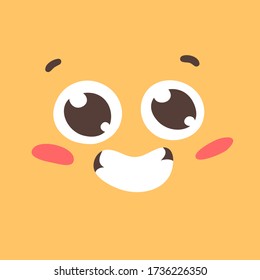 Cartoon drawing emoji. Hand drawn emotional face.Actual Vector illustration emoticon. Creative ink art work facial expression