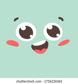 Cartoon drawing emoji. Hand drawn emotional face.Actual Vector illustration emoticon. Creative ink art work facial expression