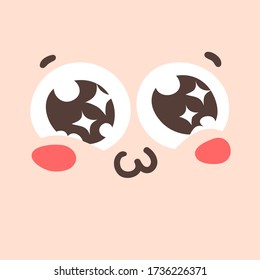 Cartoon drawing emoji. Hand drawn emotional face.Actual Vector illustration emoticon. Creative ink art work facial expression