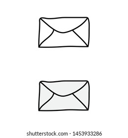 cartoon drawing of an envelope