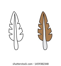 cartoon drawing of a feather