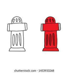 cartoon drawing of a fire hydrant