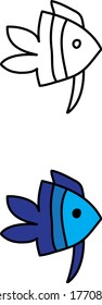 Zeichentrickzeichnung eines Fisches