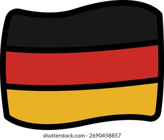a cartoon drawing of the flag of germany