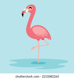 Cartoon Drawing Of A Flamingo