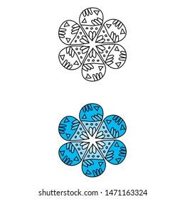 cartoon drawing of a flower