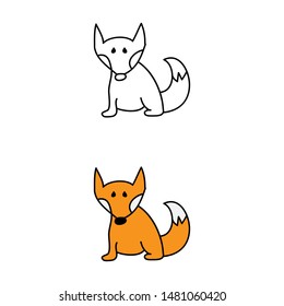 cartoon drawing of a fox
