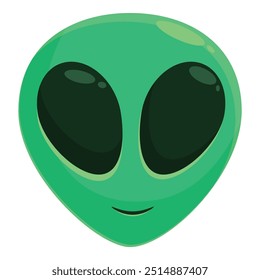 Cartoon drawing of a friendly alien smiling and being welcoming