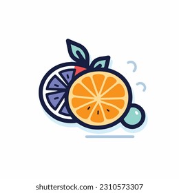 A cartoon drawing of fruits icon. pear, mango, pinapple, apple, orange, strawberry, banana, pears. illustration of fruits icon white background. Isolated.