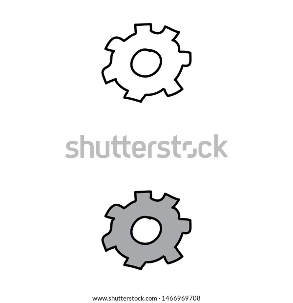 Cartoon Drawing Gear témájú stockvektorkép (jogdíjmentes) 1466969708