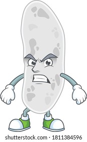 cartoon drawing of gemmatimonadetes showing angry face. Vector illustration