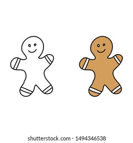 cartoon drawing of a gingerbread cookie