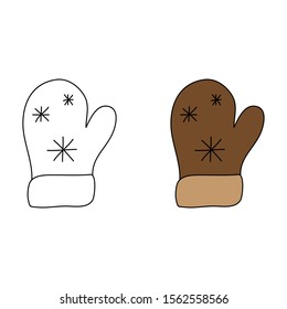cartoon drawing of a glove