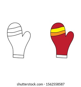 cartoon drawing of a glove