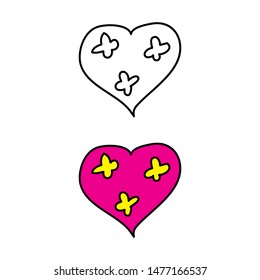 cartoon drawing of a heart