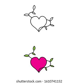 cartoon drawing of a heart